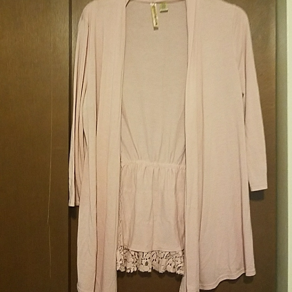 Blush colored cardigan